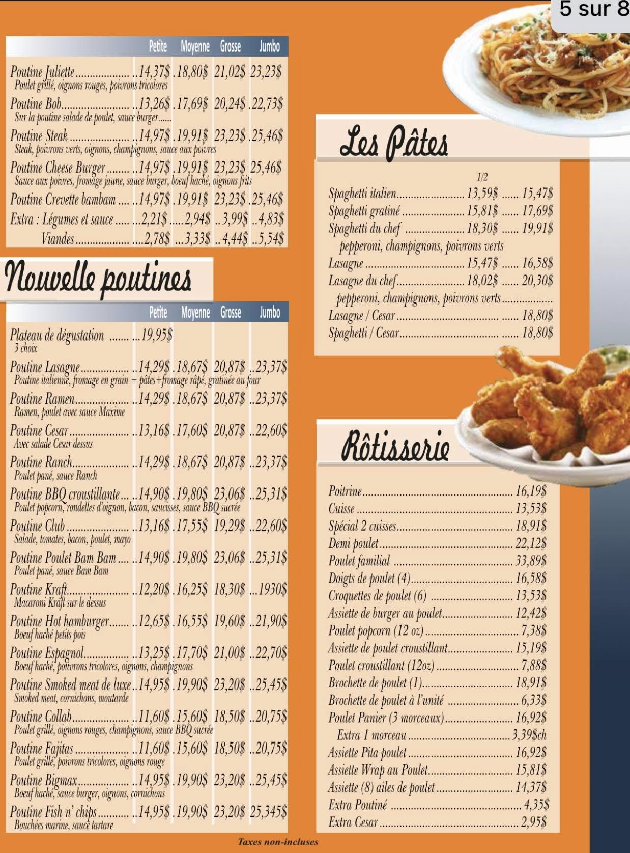 Page 3 du menu