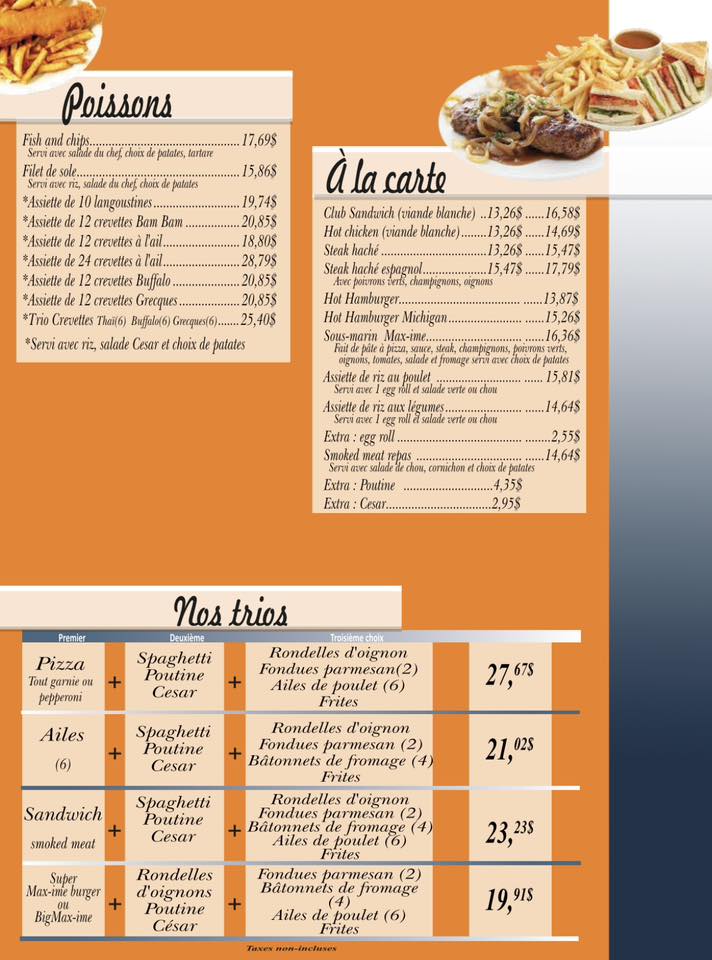 Page 6 du menu